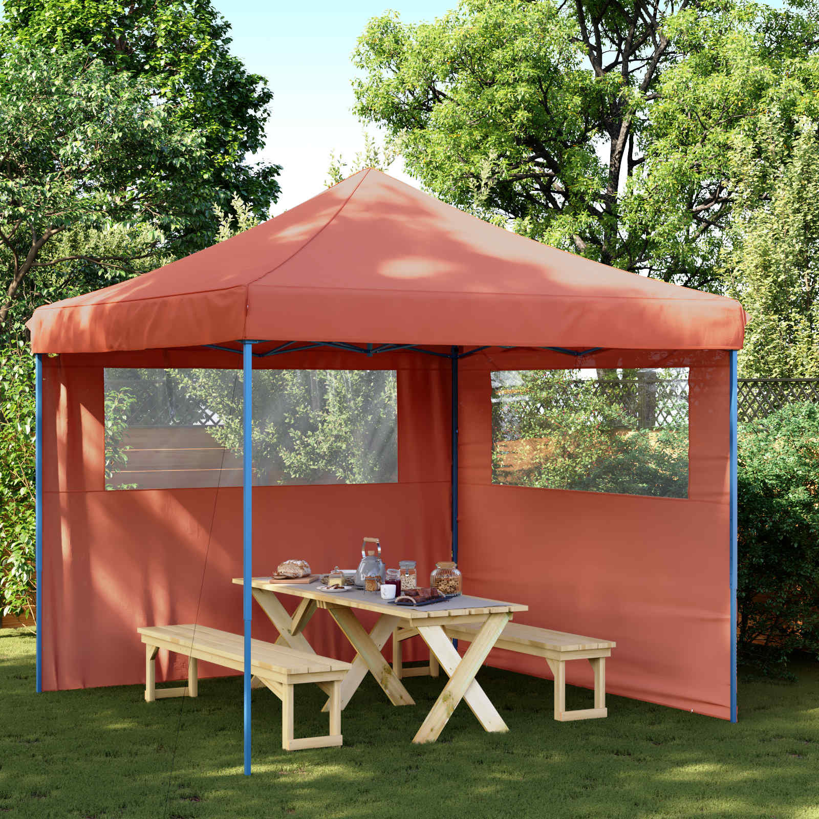 Party-Zelt Terrakotta 292 x 292 x 315 cm Oxford-Stoff