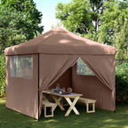Party-Zelt Braun 292 x 292 x 315 cm Oxford-Stoff
