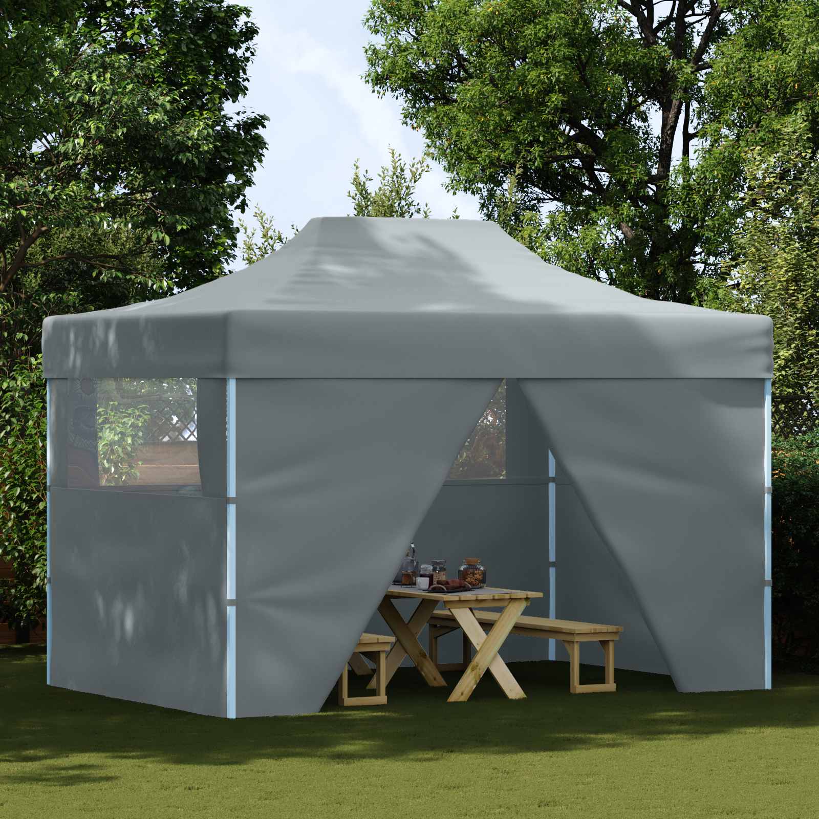 Party-Zelt Anthrazit 280 x 410 x 315 cm Oxford-Stoff