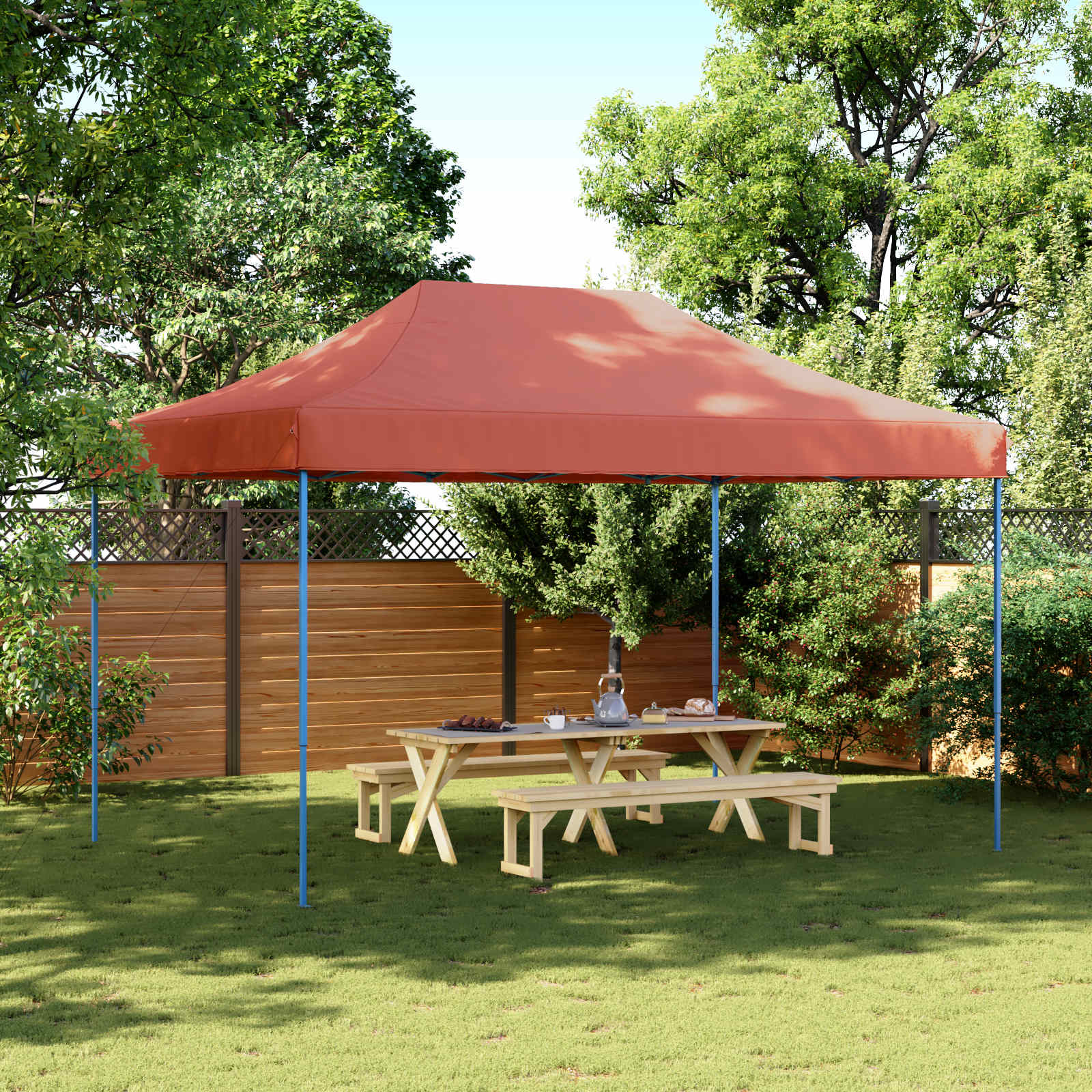 Party-Zelt Terrakotta 292 x 440 x 315 cm Oxford-Stoff