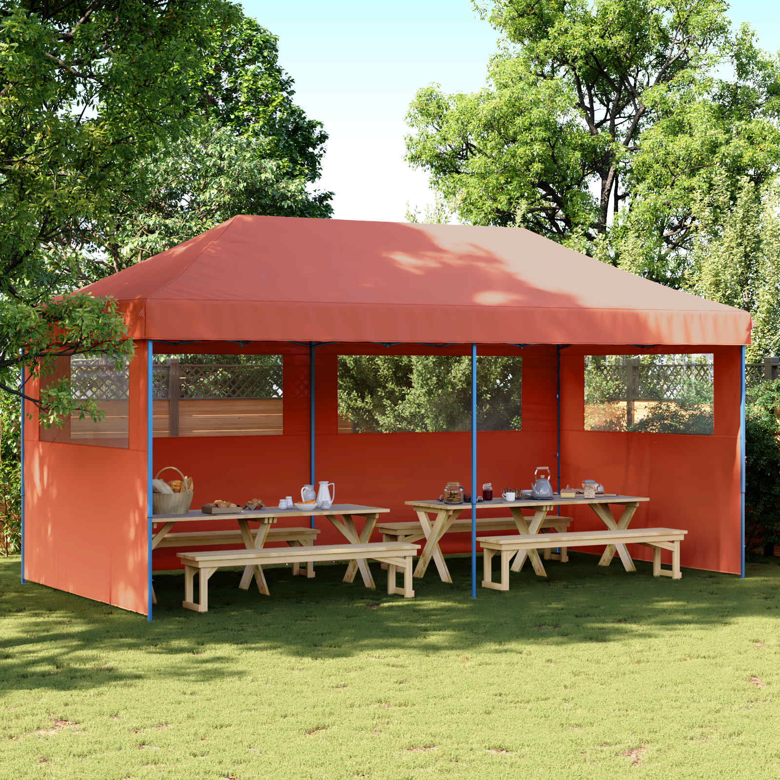 Party-Zelt Terrakotta 292 x 580 x 315 cm Oxford-Stoff