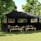 Party-Zelt Schwarz 292 x 580 x 315 cm Oxford-Stoff