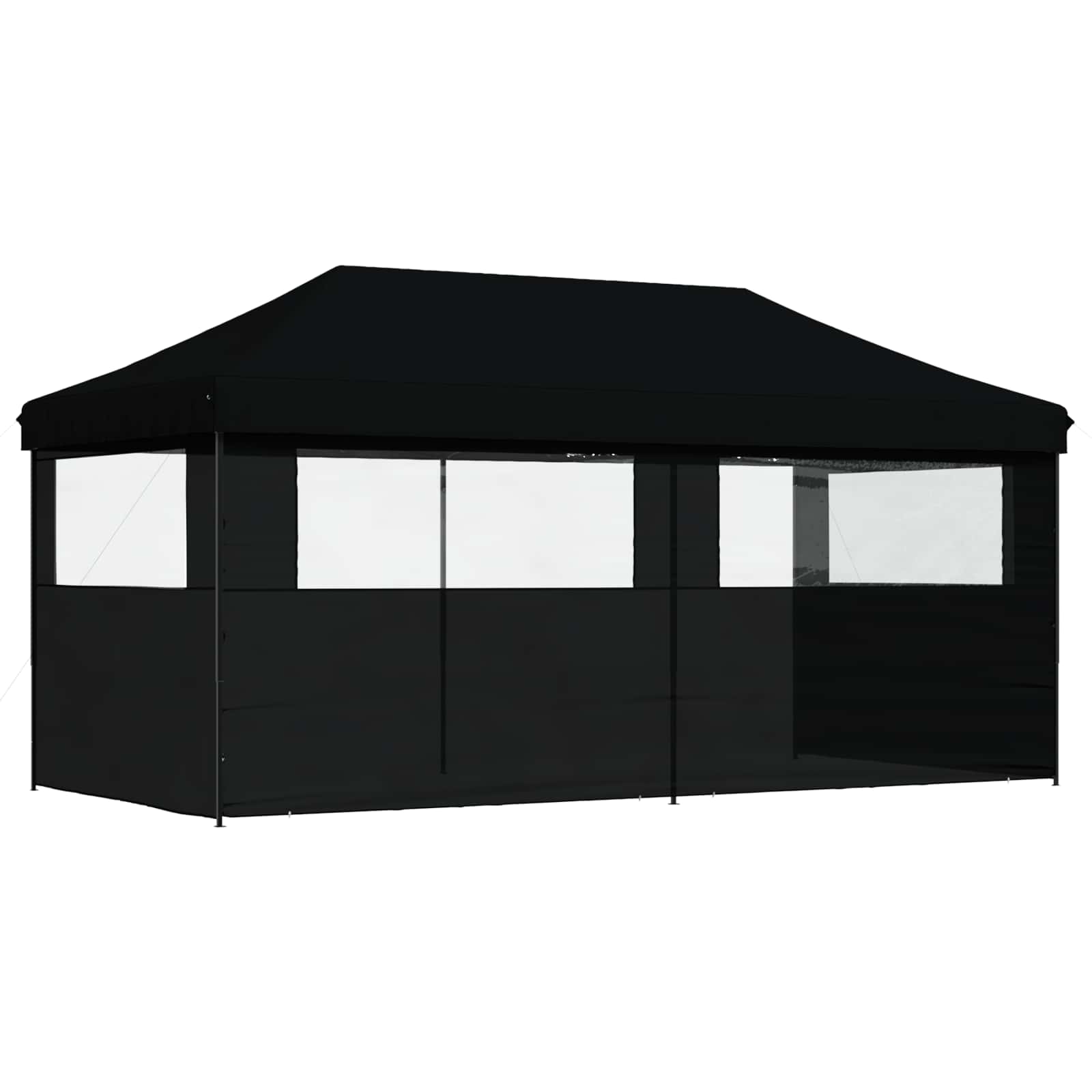 Party-Zelt Schwarz 292 x 580 x 315 cm Oxford-Stoff