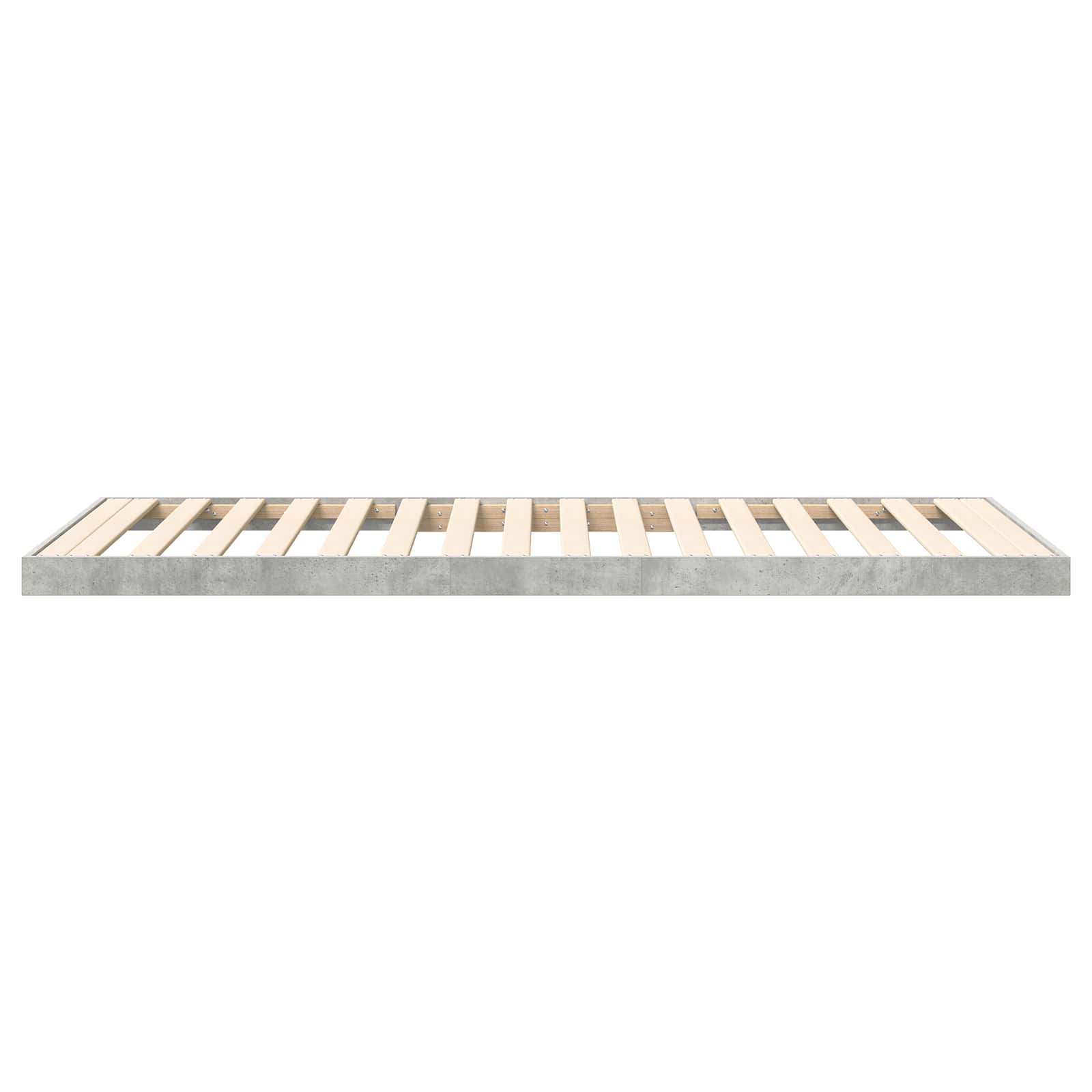 Bodenbettrahmen Beton Grau 90 x 190 cm Holzwerkstoff