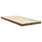 Bodenbettrahmen Geräucherte Eiche 90 x 190 cm Holzwerkstoff