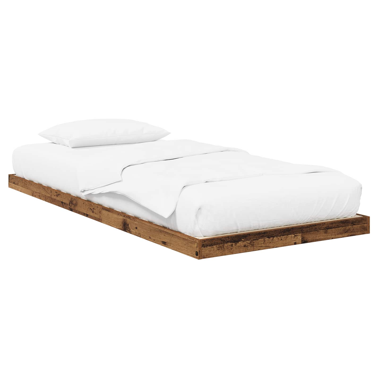 Bodenbettrahmen Altholz 90 x 190 cm Holzwerkstoff