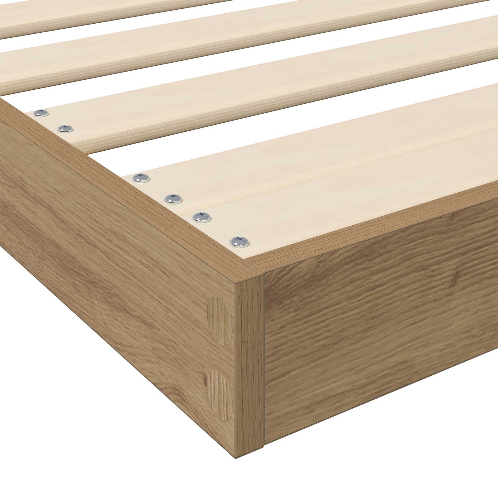 Bodenbettrahmen Artisan-Eiche 90 x 190 cm Holzwerkstoff
