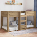 Bodenbettrahmen Artisan-Eiche 90 x 190 cm Holzwerkstoff