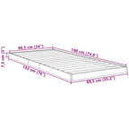 Bodenbettrahmen Artisan-Eiche 90 x 190 cm Holzwerkstoff