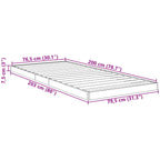 Bodenbettrahmen Altholz 80 x 200 cm Holzwerkstoff