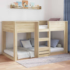 Bodenbettrahmen Sonoma-Eiche 90 x 200 cm Holzwerkstoff