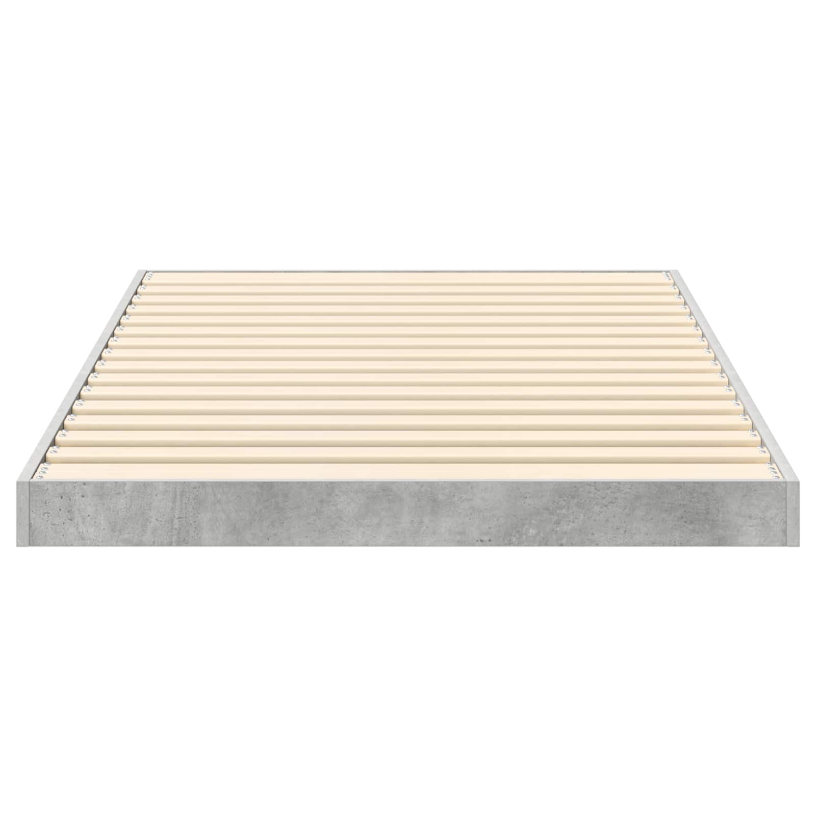 Bodenbettrahmen Beton Grau 90 x 200 cm Holzwerkstoff
