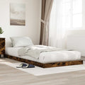Bodenbettrahmen Geräucherte Eiche 90 x 200 cm Holzwerkstoff