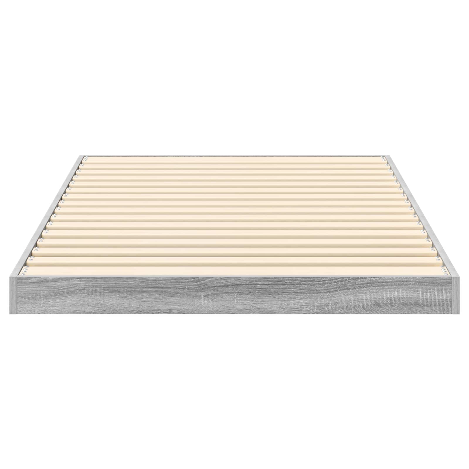 Bodenbettrahmen Graues Sonoma 90 x 200 cm Holzwerkstoff