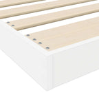 Bodenbettrahmen Weiß 100 x 200 cm Holzwerkstoff