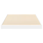 Bodenbettrahmen Weiß 100 x 200 cm Holzwerkstoff