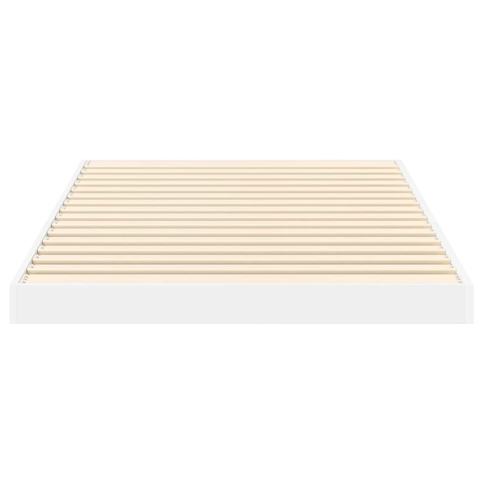 Bodenbettrahmen Weiß 100 x 200 cm Holzwerkstoff