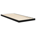 Bodenbettrahmen Schwarz Eichen-Optik 100 x 200 cm Holzwerkstoff