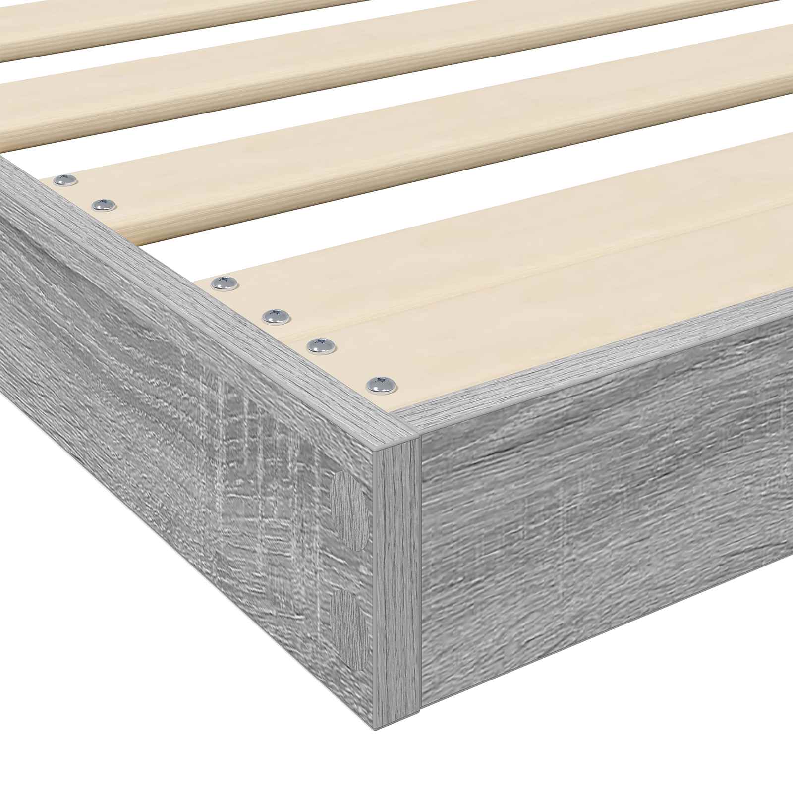 Bodenbettrahmen Graues Sonoma 100 x 200 cm Holzwerkstoff