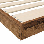 Bodenbettrahmen Altholz 100 x 200 cm Holzwerkstoff