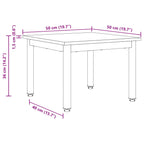 Couchtisch Altholz 50 x 50 x 36 cm Holzwerkstoff
