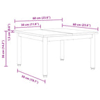 Couchtisch Schwarz Eichen-Optik 60 x 60 x 36 cm Holzwerkstoff