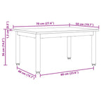 Couchtisch Sonoma 70 x 50 x 36 cm Holzwerkstoff
