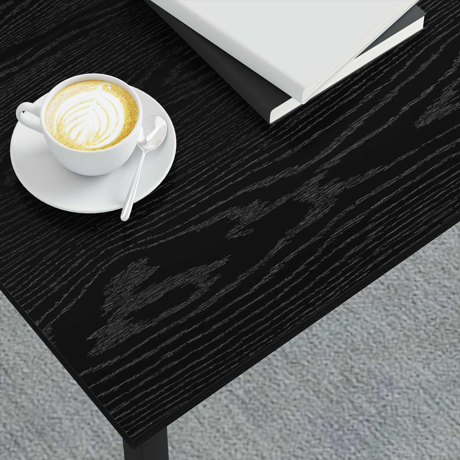 Couchtisch Schwarz Eichen-Optik 80 x 80 x 45 cm Holzwerkstoff