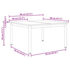 Couchtisch Schwarz Eichen-Optik 80 x 80 x 45 cm Holzwerkstoff