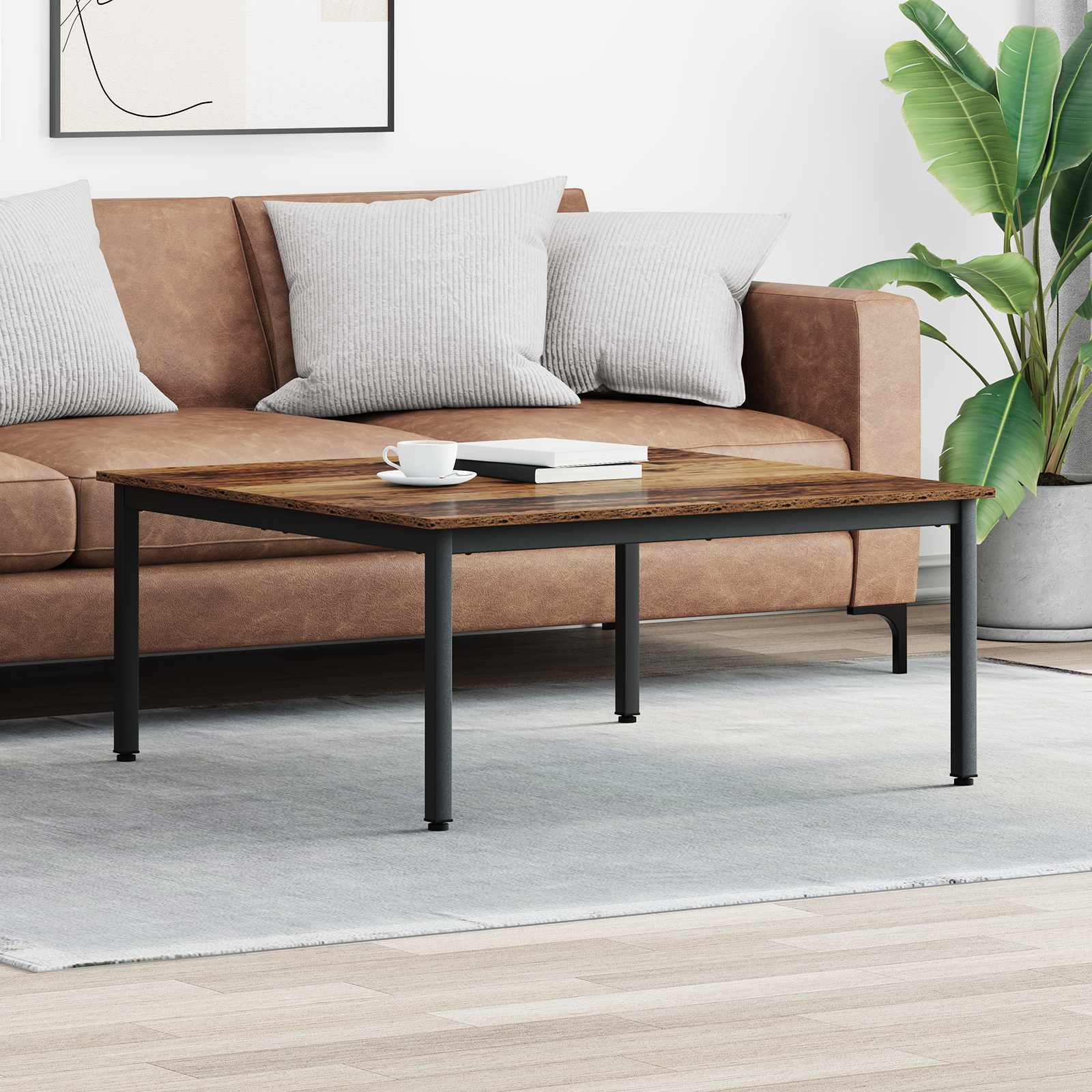 Couchtisch Altholz 100 x 100 x 45 cm Holzwerkstoff