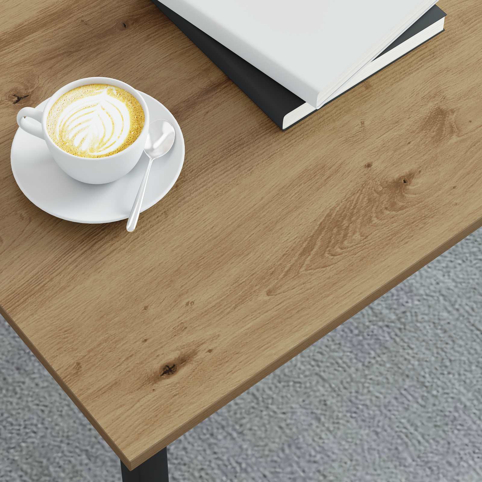 Couchtisch Kunsthandwerk Eiche 100 x 100 x 45 cm Holzwerkstoff