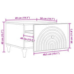 Couchtisch Graues Sonoma 49 x 50 x 40 cm Holzwerkstoff