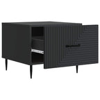 Couchtisch mit Schubladen Schwarz 49 x 50 x 40 cm Holzwerkstoff