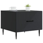 Couchtisch mit Schubladen Schwarz 49 x 50 x 40 cm Holzwerkstoff