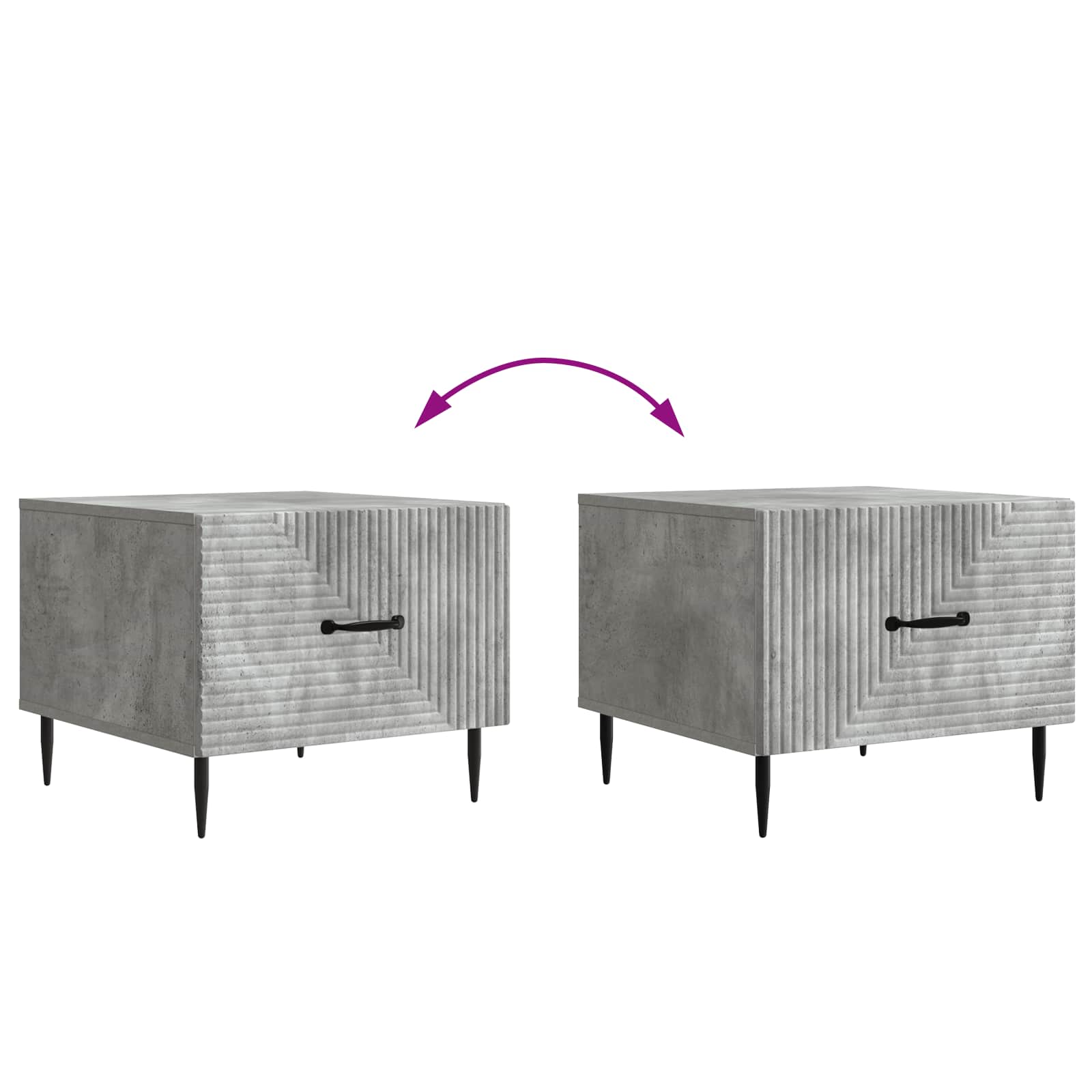 Couchtisch Betongrau 49 x 50 x 40 cm Holzwerkstoff