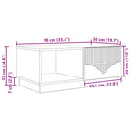 Couchtisch Schwarz 90 x 50 x 37 cm Holzwerkstoff