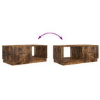 Couchtisch Geräucherte Eiche 90 x 50 x 37 cm Holzwerkstoff