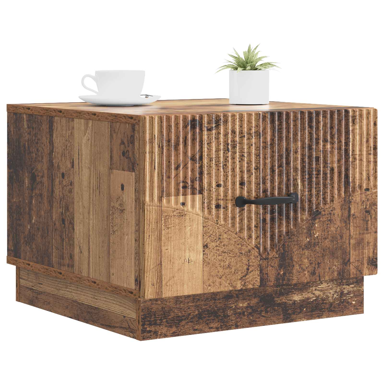 Couchtisch mit Schubladen Altholz 49 x 50 x 37 cm Holzwerkstoff