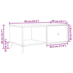 Couchtisch Betongrau 90 x 50 x 40 cm Holzwerkstoff