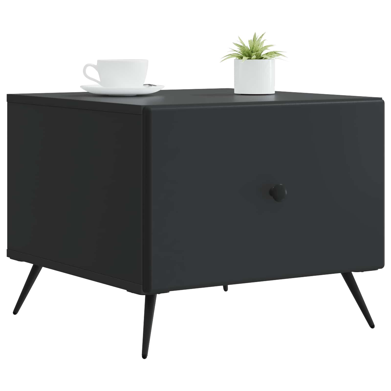 Couchtisch mit Schubladen Schwarz 49 x 50 x 40 cm Holzwerkstoff