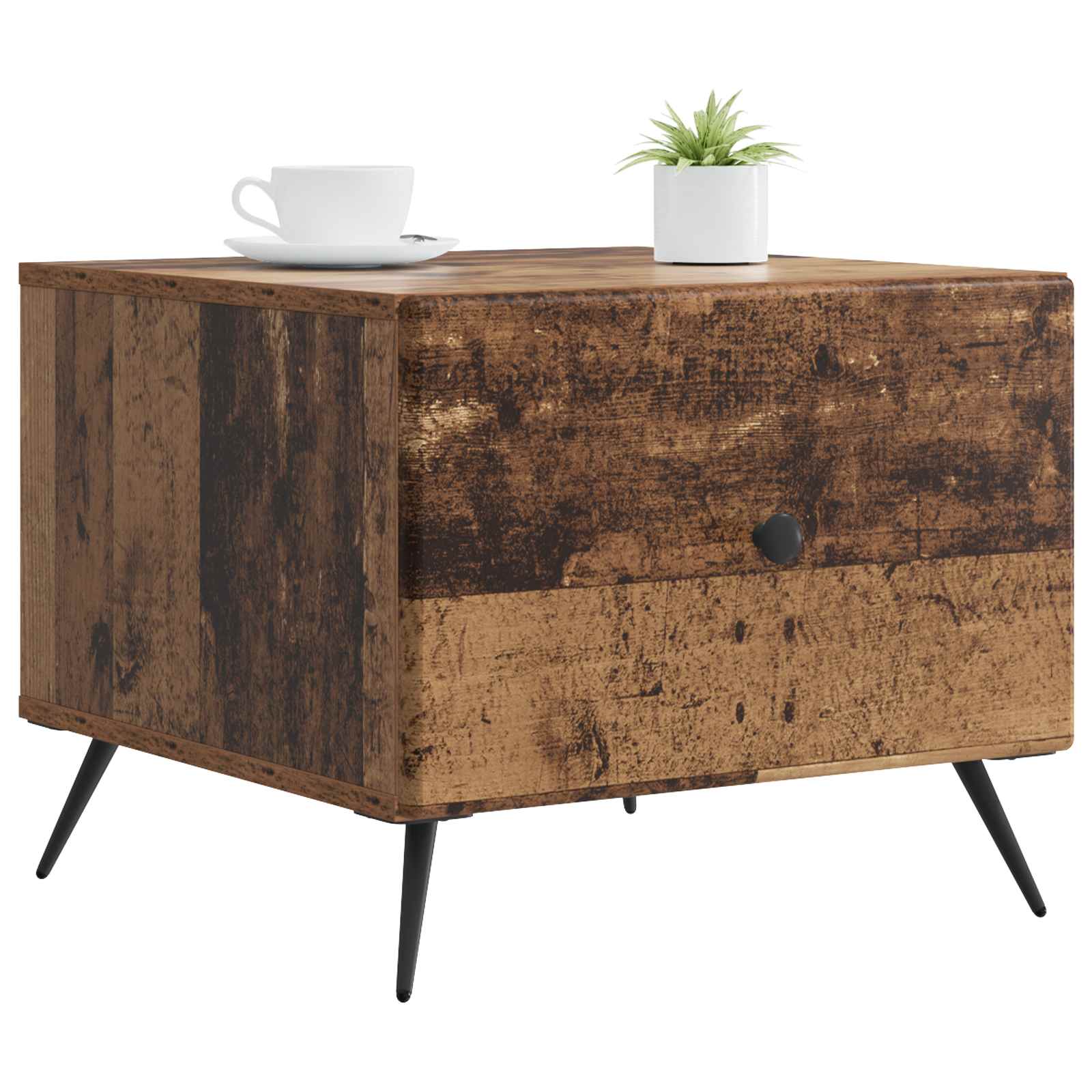 Couchtisch mit Schubladen Altholz 49 x 50 x 40 cm Holzwerkstoff