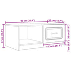 Couchtisch Altholz 90 x 50 x 37 cm Holzwerkstoff