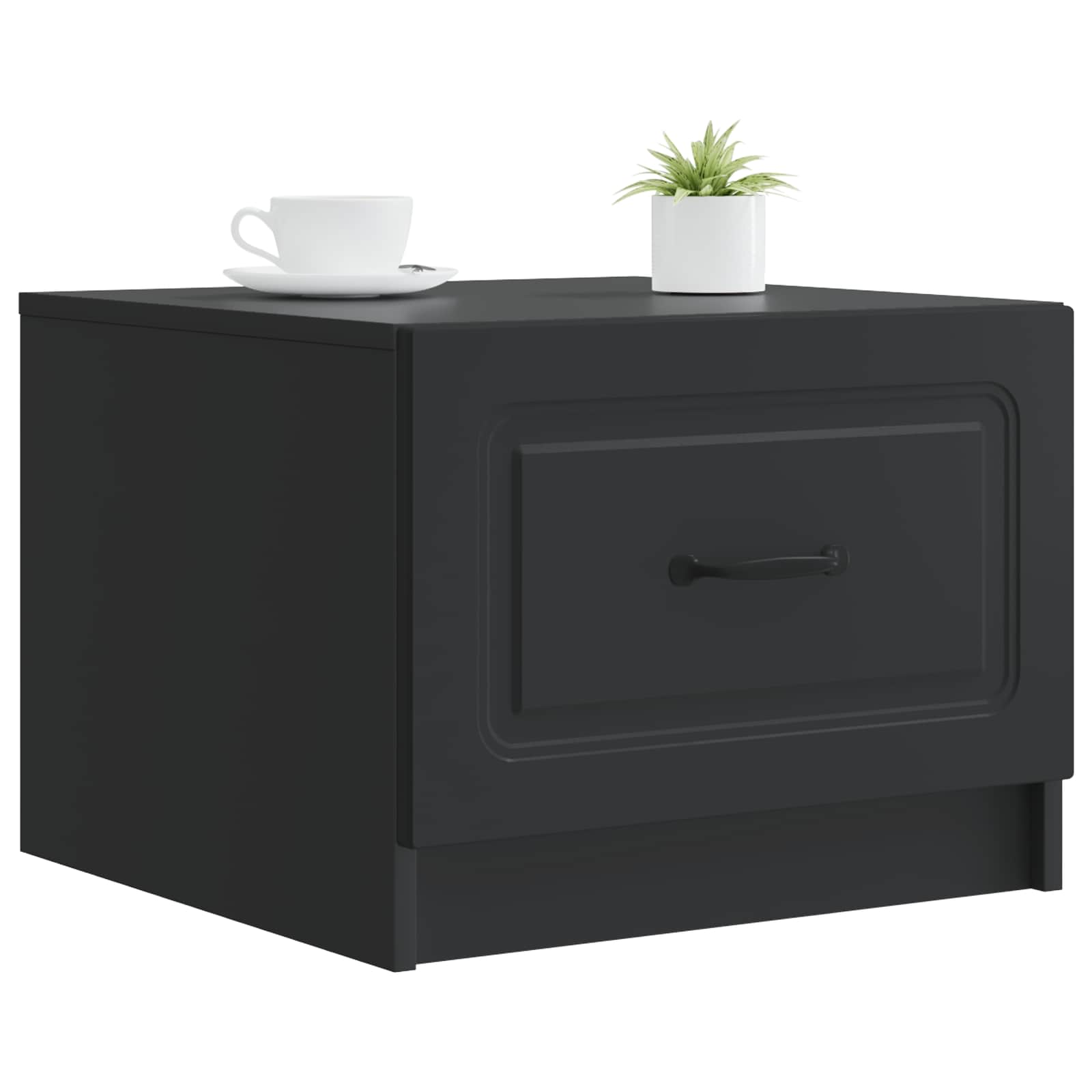 Couchtisch mit Schubladen Schwarz 49 x 50 x 37 cm Holzwerkstoff