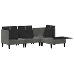 Wohnzimmergarnitur mit Kissen 4 pcs Dunkelgrau Samt