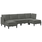 Wohnzimmergarnitur mit Kissen 6 pcs Dunkelgrau Samt