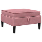 Wohnzimmergarnitur mit Kissen mit Speicher 4 pcs Rosa Samt