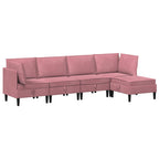 Wohnzimmergarnitur mit Kissen mit Speicher 5 pcs Rosa Samt