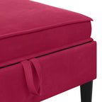 Wohnzimmergarnitur mit Kissen mit Speicher 5 pcs Weinrot Samt