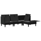 Wohnzimmergarnitur mit Kissen mit Speicher 4 pcs Schwarz Samt