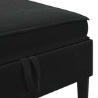 Wohnzimmergarnitur mit Kissen mit Speicher 6 pcs Schwarz Samt